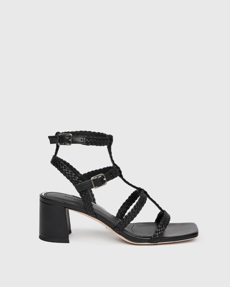 Eliza Sandal - Black Leather